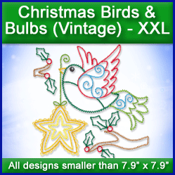 A Christmas Birds & Bulbs (Vintage) Design Pack