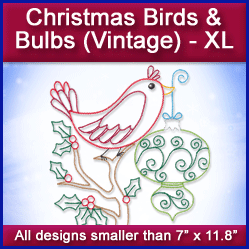 A Christmas Birds & Bulbs (Vintage) Design Pack