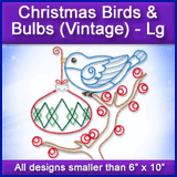 A Christmas Birds & Bulbs (Vintage) Design Pack
