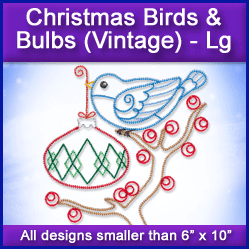 A Christmas Birds & Bulbs (Vintage) Design Pack
