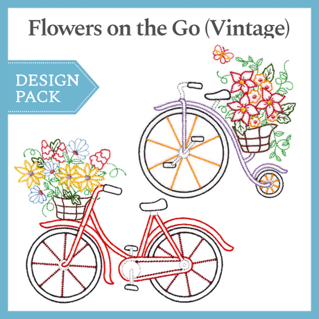 A Flowers on the Go (Vintage) Design Pack