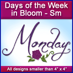 A Days of the Week in Bloom Design Pack