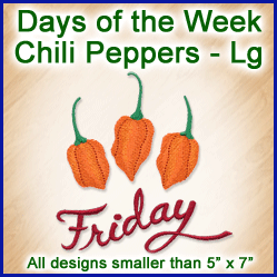 A Days of the Week Chili Peppers Design Pack