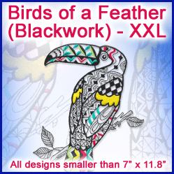A Birds of a Feather Blackwork Design Pack