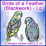 A Birds of a Feather Blackwork Design Pack
