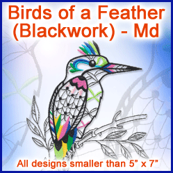 A Birds of a Feather Blackwork Design Pack