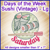 A Days of the Week Sushi (Vintage) Design Pack