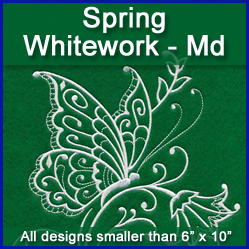 A Spring Whitework Design Pack