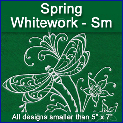 A Spring Whitework Design Pack
