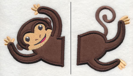 Spunky Monkey (Split, Applique)