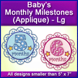A Baby's Monthly Milestones (Applique) Design Pack