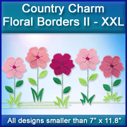 A Country Charm Floral Borders II Design Pack