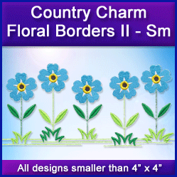 A Country Charm Floral Borders II Design Pack
