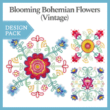 A Blooming Bohemian Flowers (Vintage) Design Pack