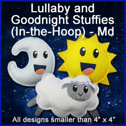A Lullaby and Goodnight Stuffies (In-the-Hoop) Design Pack