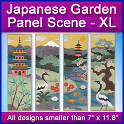 A Japanese Garden Panel Scene Design Pack