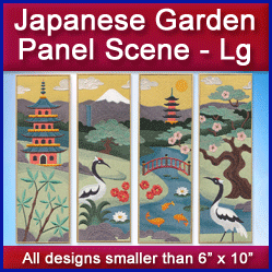 A Japanese Garden Panel Scene Design Pack