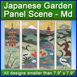 A Japanese Garden Panel Scene Design Pack