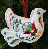 Christmas Dove Ornament (In-the-Hoop)