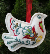 Christmas Dove Ornament (In-the-Hoop)