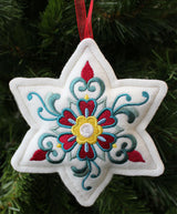 Christmas Poinsettia Ornament (In-the-Hoop)