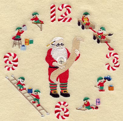 Santa's Workshop Clock - Split