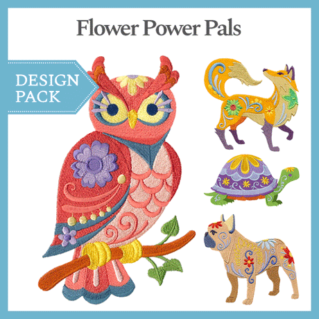 A Flower Power Pals Design Pack