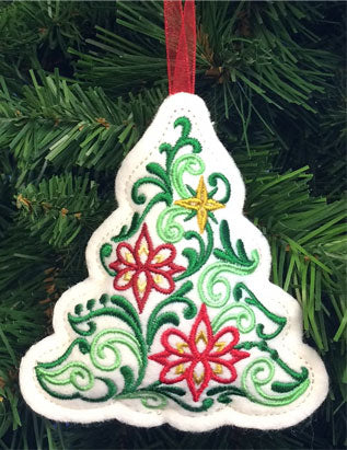 Christmas Filigree Tree Ornament (In-the-Hoop)
