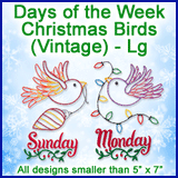 A Days of the Week Christmas Birds (Vintage) Design Pack