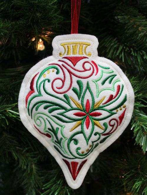 Christmas Filigree Antique Ornament (In-the-Hoop)