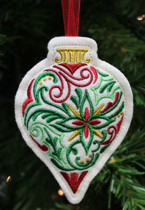 Christmas Filigree Antique Ornament (In-the-Hoop)