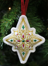 Christmas Filigree Star Ornament (In-the-Hoop)