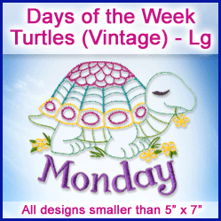 A Days of the Week Turtles (Vintage) Design Pack