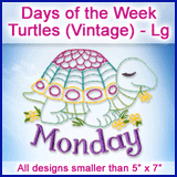 A Days of the Week Turtles (Vintage) Design Pack