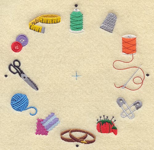 Sewing Notions Clock - Split