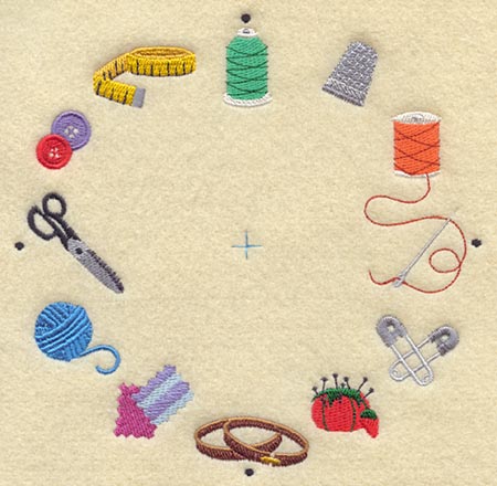 Sewing Notions Clock - Split