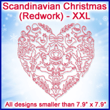 A Scandinavian Christmas (Redwork) Design Pack