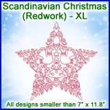 A Scandinavian Christmas (Redwork) Design Pack