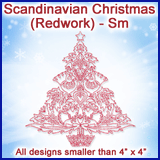 A Scandinavian Christmas (Redwork) Design Pack