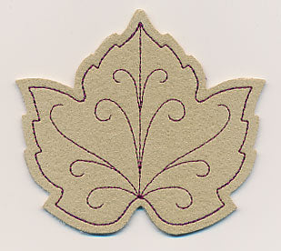 Grape Leaf Coaster (In-the-Hoop)