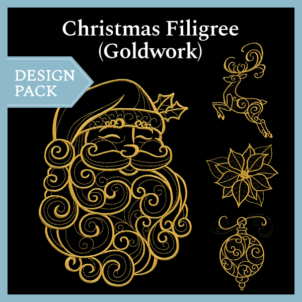 A Christmas Filigree (Goldwork) Design Pack