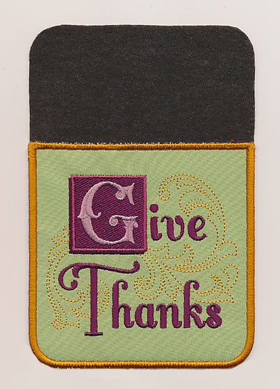 Give Thanks Flourish Silverware Holder (In-the-Hoop)