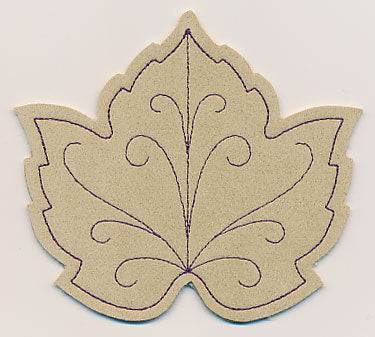 Grape Leaf Coaster (In-the-Hoop)