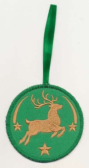 Christmas Reindeer Stamp Ornament (In-the-Hoop)