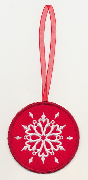 Christmas Snowflake Stamp Ornament (In-the-Hoop)