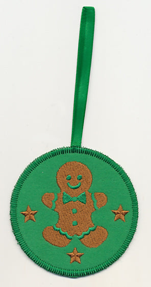 Christmas Gingerbread Stamp Ornament (In-the-Hoop)