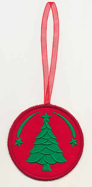 Christmas Tree Stamp Ornament (In-the-Hoop)