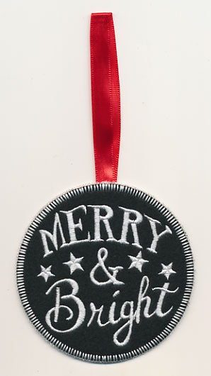 Merry and Bright Ornament (In-the-Hoop)