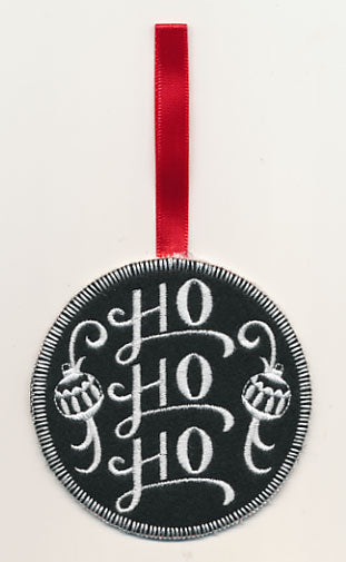Ho Ho Ho Ornament (In-the-Hoop)