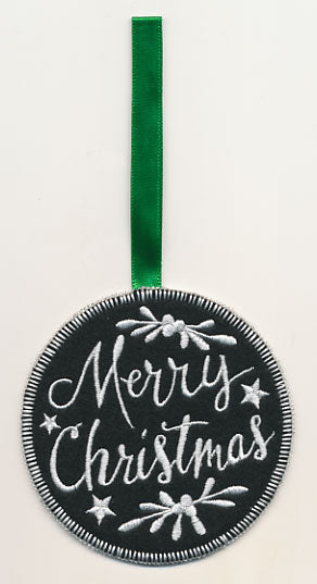 Merry Christmas Ornament (In-the-Hoop)